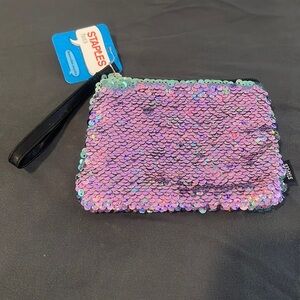 New Reversible Sequins Pouch With Zipper